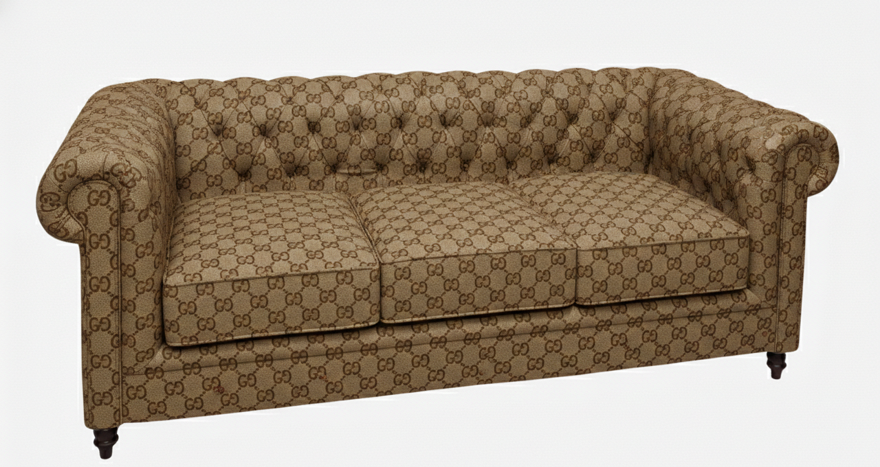 Bespoke Designer Inspired Fabric Chesterfield Sofa