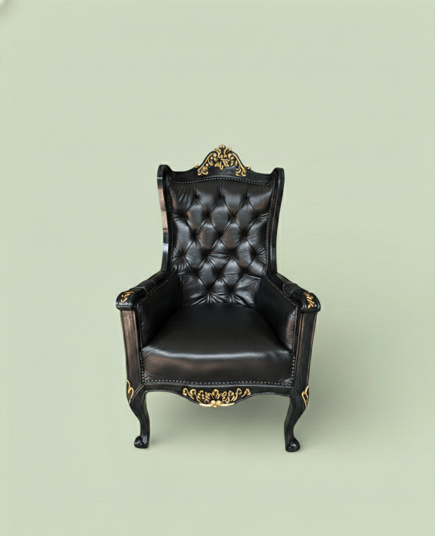 Luxury Carved Teak Executive Boss Chair
