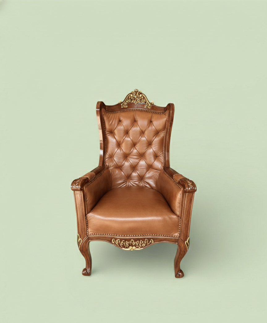 Luxury Carved Teak Executive Boss Chair