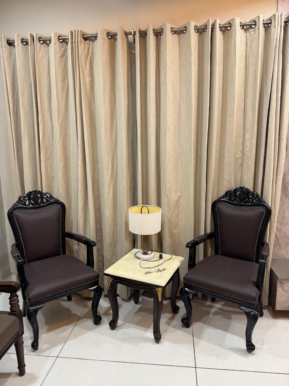 The Karan Aujla Signature Carved Leather Accent Chair