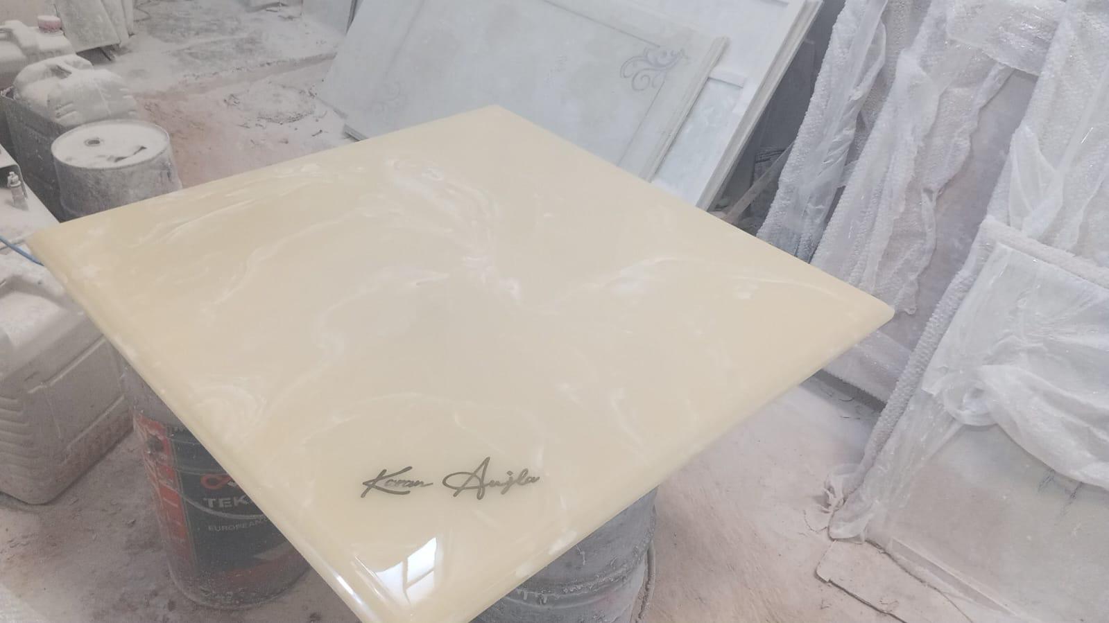 Bespoke Personalized Signature Marble Table Top