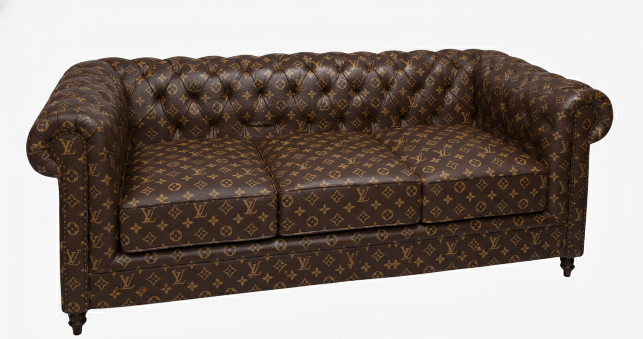 Bespoke Designer Inspired Fabric Chesterfield Sofa