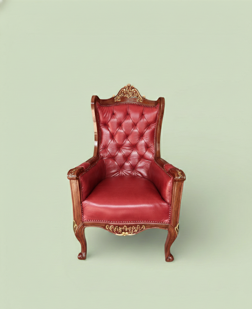 Luxury Carved Teak Executive Boss Chair