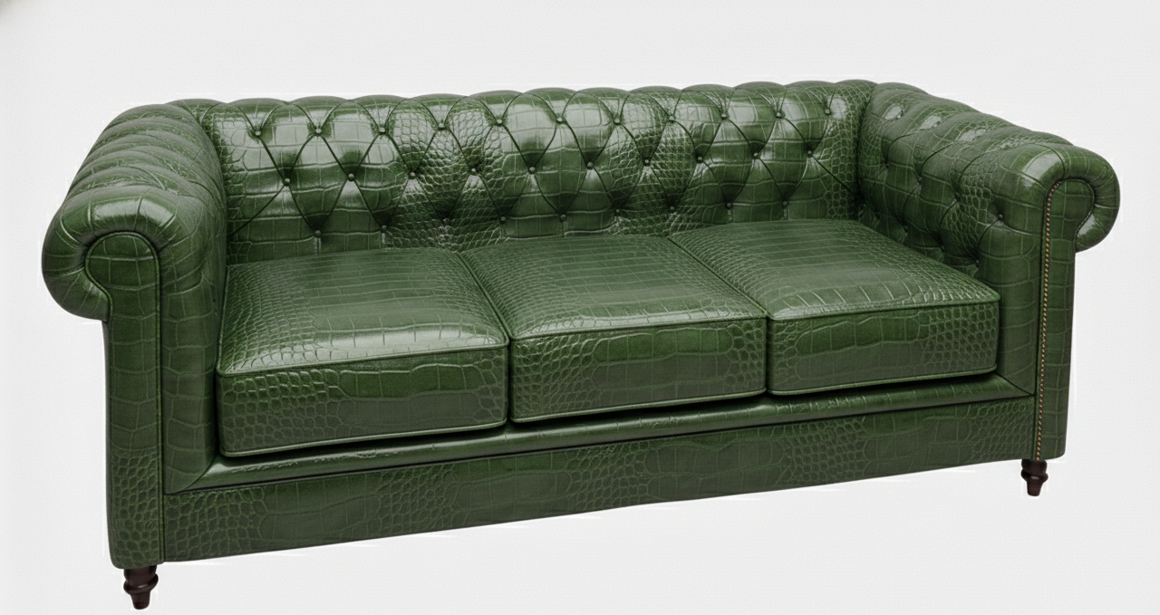 Bespoke Classic Chesterfield Genuine Leather Sofa