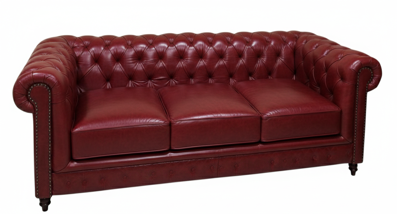 Bespoke Classic Chesterfield Genuine Leather Sofa