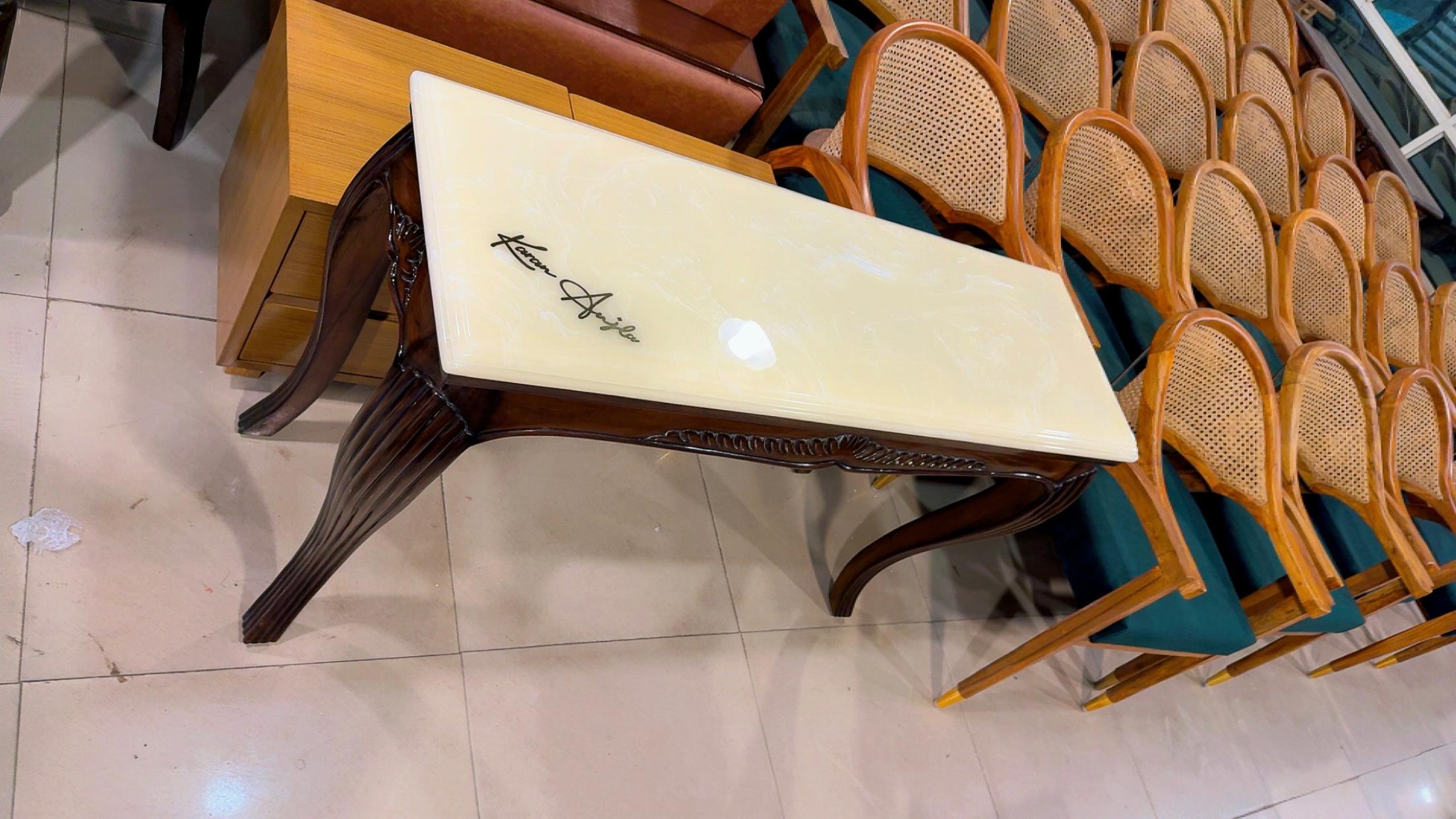 Bespoke Personalized Signature Marble Table Top