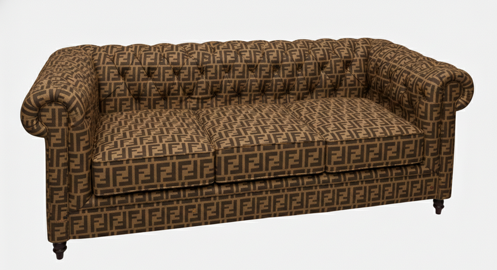 Bespoke Designer Inspired Fabric Chesterfield Sofa