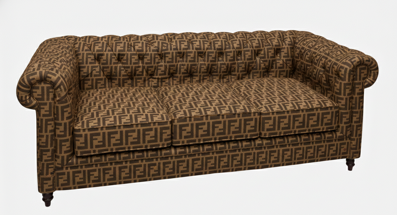 Bespoke Designer Inspired Fabric Chesterfield Sofa