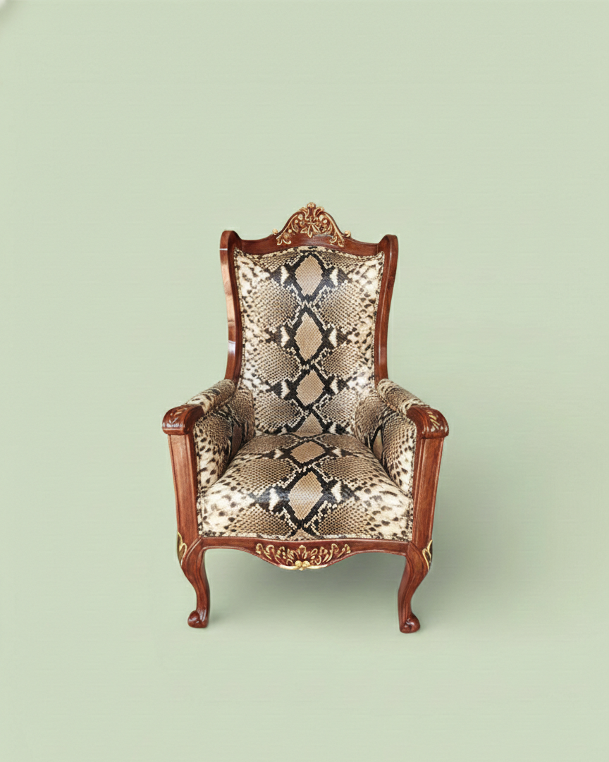 Luxury Carved Teak Executive Boss Chair