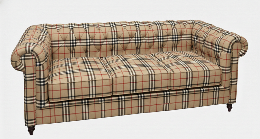 Bespoke Designer Inspired Fabric Chesterfield Sofa