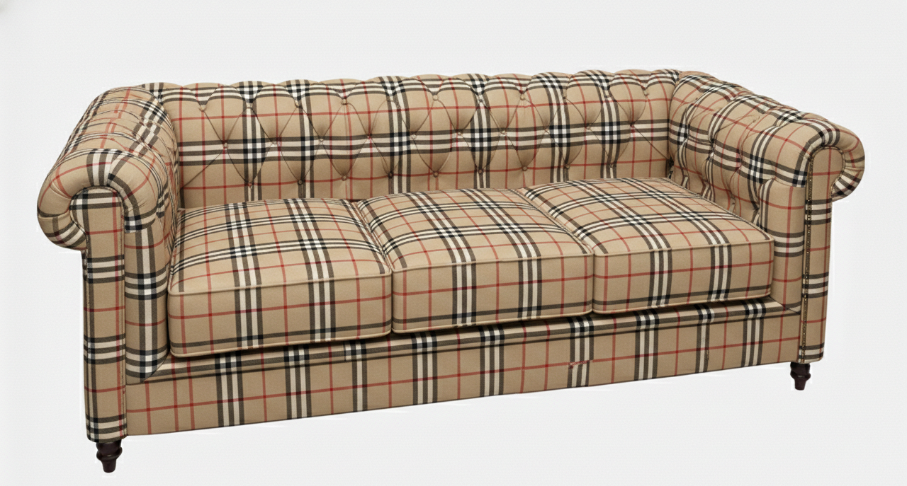 Bespoke Designer Inspired Fabric Chesterfield Sofa